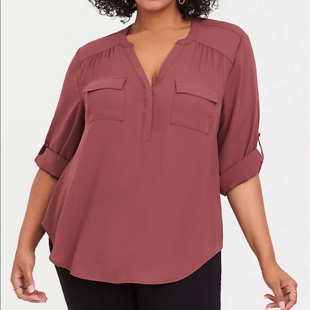 Torrid size 2 (18/20) rose color, Harper blouse